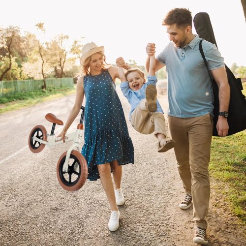 Futóbicikli krém-barna Malplay