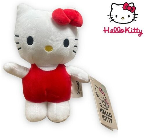 Hello Kitty plüss 24 cm álló piros