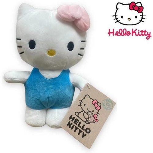 Hello Kitty plüss 24 cm álló világoskék