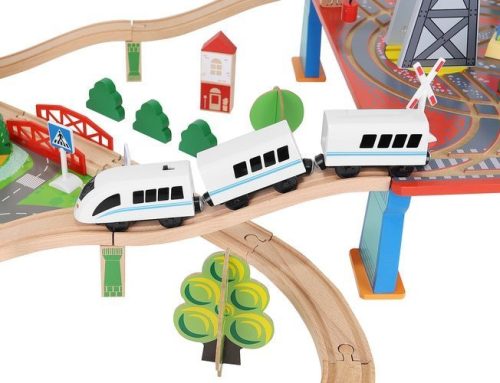 Fa vonat 88 db készlet elemes vonattal