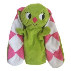 Kockásfülű nyúl kesztyűbáb