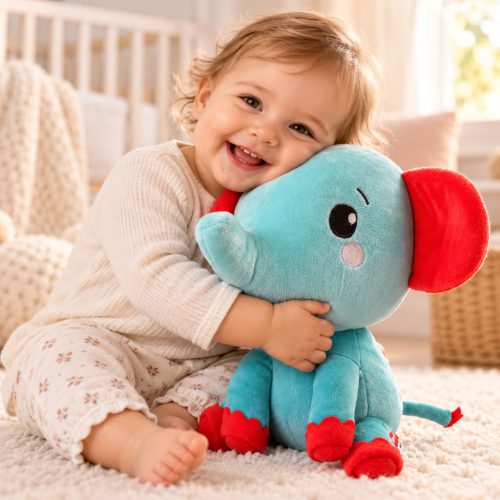 Álló elefánt plüss Fisher Price 20cm