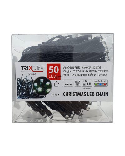 Karácsonyi LED füzér 50LED hideg fehér